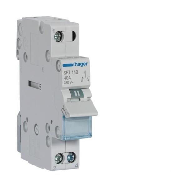 CONMUTADOR MODULAR 1P 40A COMÚN ARRIBA I-0-II