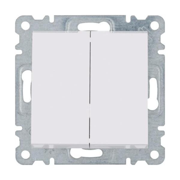 INTERRUPTOR DOBLE LUMINA2 BLANCO POLAR