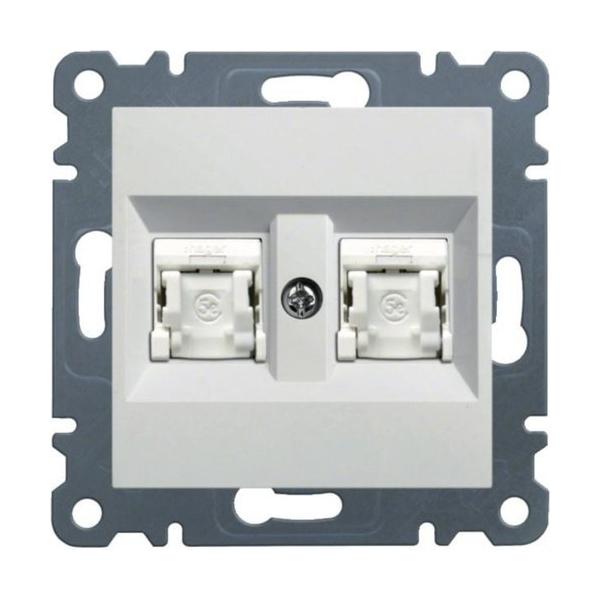 TOMA DOBLE RJ45 CATEGORA 5E UTP LUMINA2 BLANCO POLAR
