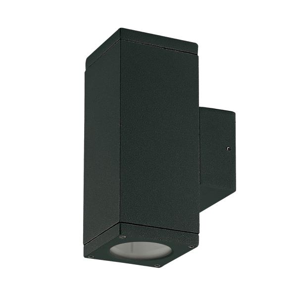 Aplique CUB Square IP54 GU10 2x4.50W up-down Negro