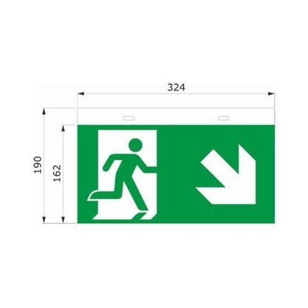 PLACA SEALIZACIN BANDEROLA HYDRA KSBD832 VERDE