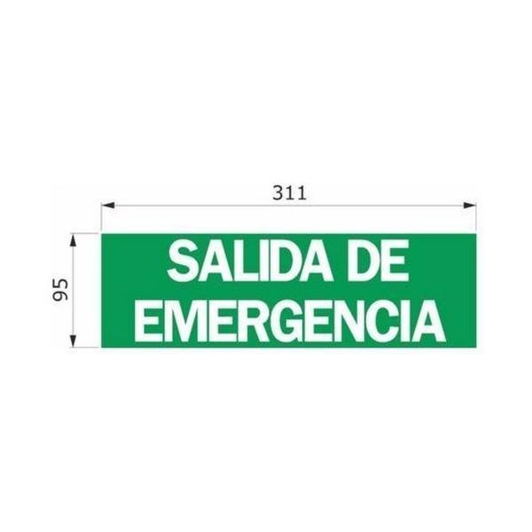 ROTULO ARGOS SALIDA EMERGENCIA RECTANGULAR VERDE