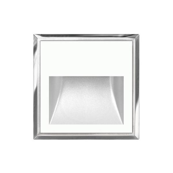 BALIZA LECU/C SUELO-CC 230V BLANCO/TRANSPARENTE CROMO