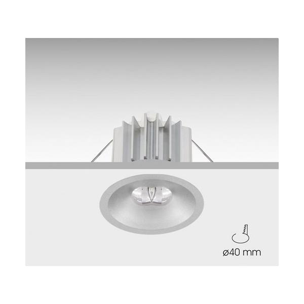 LUMINARIA DE EMERGENCIA IZAR LED N30 EVACUACIN GRIS PLATA