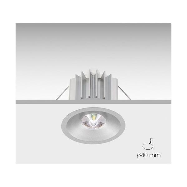 LUMINARIA DE EMERGENCIA IZAR LED N30 ANTIPNICO GRIS PLATA