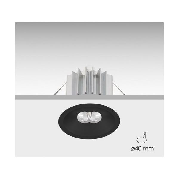 LUMINARIA DE EMERGENCIA IZAR LED N30-A EVACUACIN NEGRO