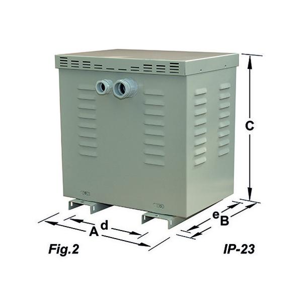 AUTOTRANSFORMADOR TRIFÁSICO AT 63kVA IP23 400/230V N REVERSIBLE