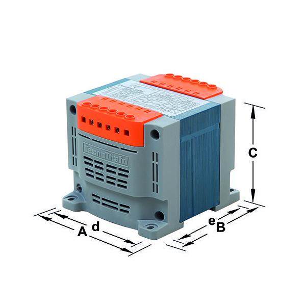 TRANSFORMADOR MONOFÁSICO TKG 100VA IP20 0-230-400/24V