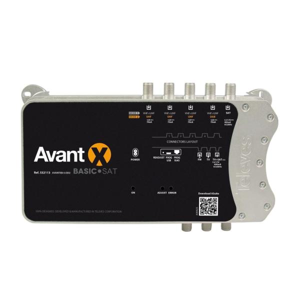 AMPLIFICADOR PROGRAMABLE AVANT X BASIC-SAT FM-4x(U/V)-FI FM-DAB-3xU-FI