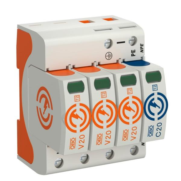 DESCARGADOR SOBRETENSIÓN V20 3P CON NPE 280V