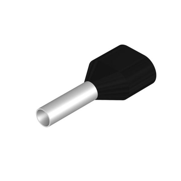 TERMINAL TWIN AISLANTE H 1.5/16D NEGRO