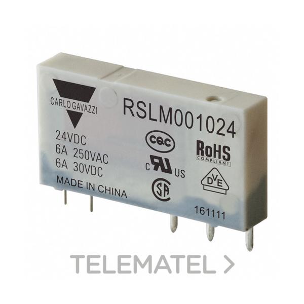 RELÉ SLIM SERIE RSLM 1 SPDT 6A 24V CC