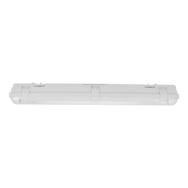 PANTALLA ESTANCA BERLIN ECO LED 2x600mm 1EXT S/POLAR GRIS CLARO