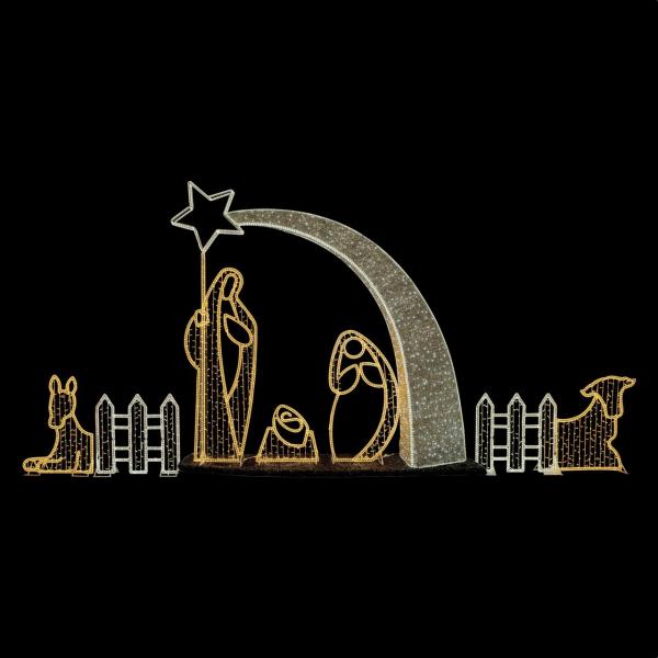 LUMINARIA DECORATIVA NACIMIENTO 3D TAPIZ COMPLETO