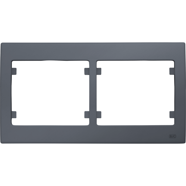 Iris, marco 2 elementos horizontal, acero neptuno