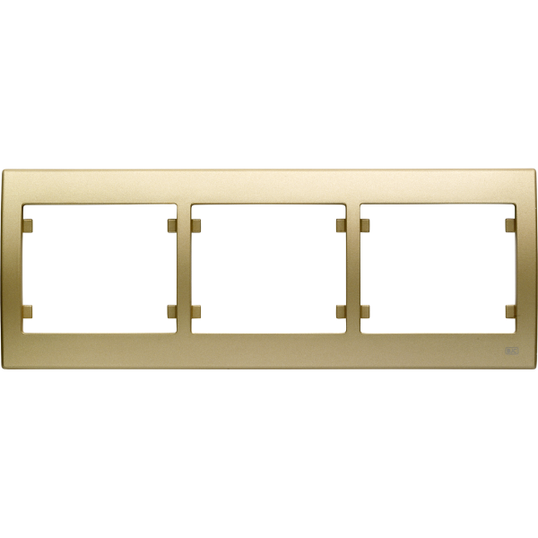 Iris, marco 3 elementos horizontal, dorado odisea