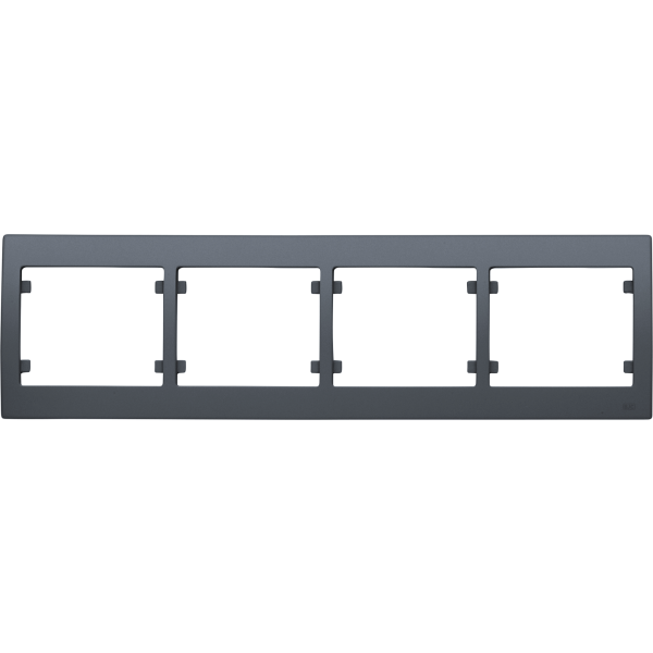 Iris, marco 4 elementos horizontal, acero neptuno