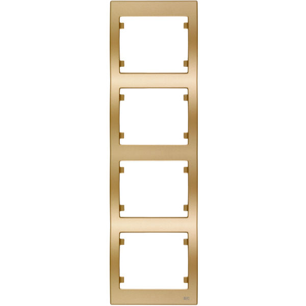 Iris, marco 4 elementos vertical, dorado odisea