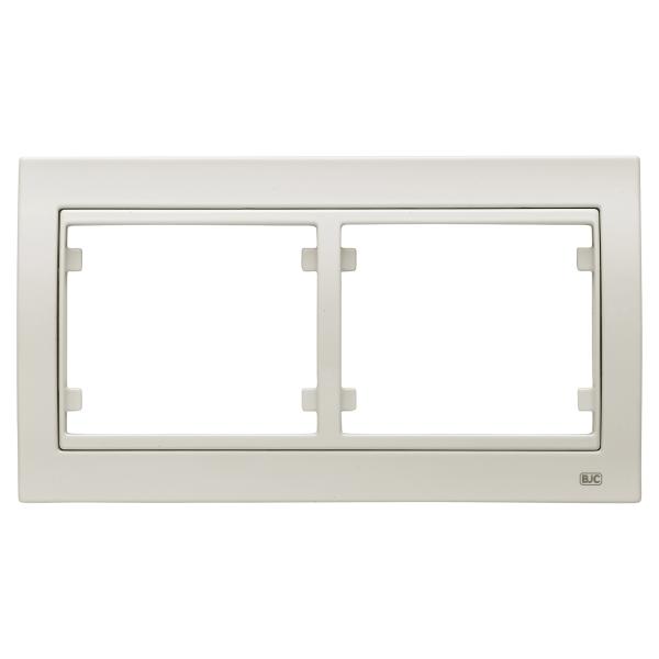 Mega, marco de 2 elementos horizontal, blanco satin