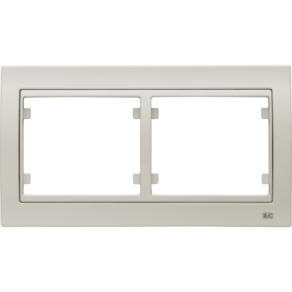 Mega, marco 2 elementos horizontal blanco satin