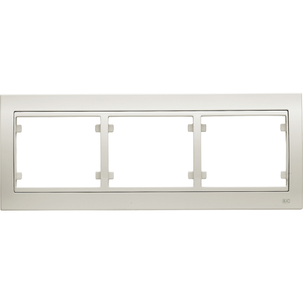 Mega, marco 3 elementos horizontal blanco satin