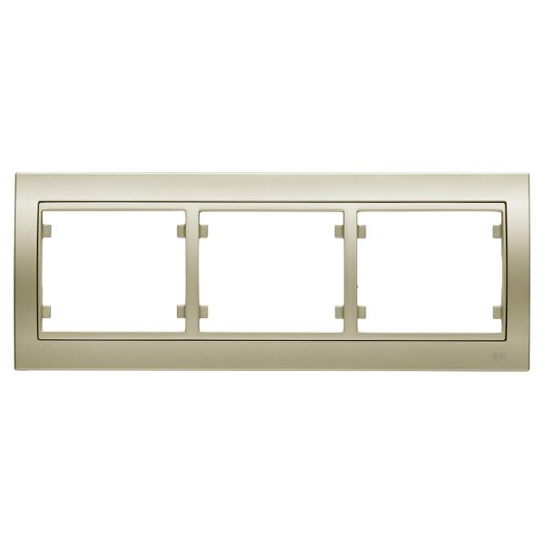 Mega, marco de 3 elementos horizontal, dorado malta
