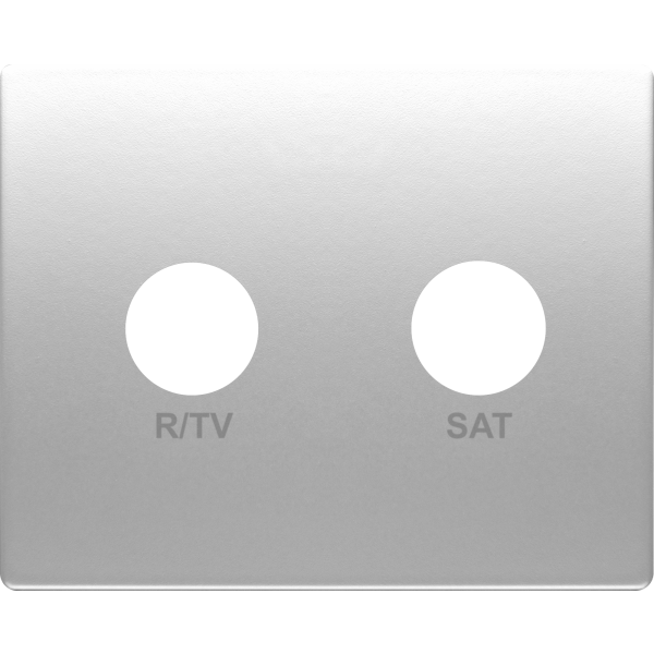 Mega, tapa toma r/tv-sat aluminio fusion