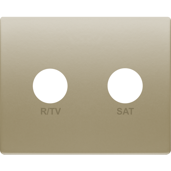 Mega, tapa toma r/tv-sat bronce niebla