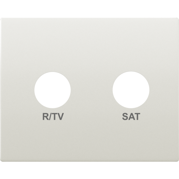 Mega, tapa toma r/tv-sat blanco satin