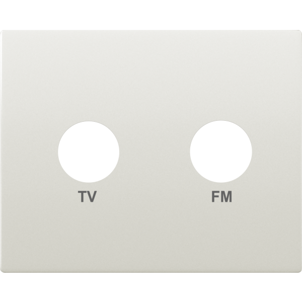 Mega, tapa toma tv-fm blanco satin