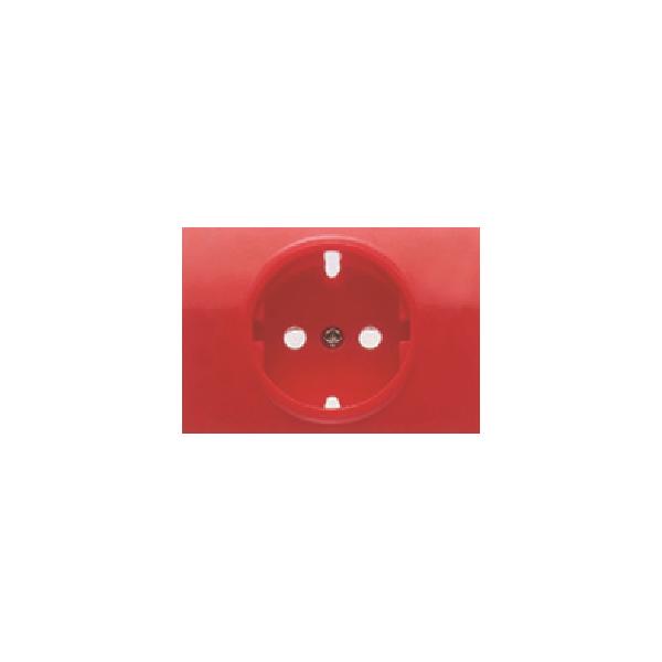 Coral, tapa base 2 polos + tt lateral protección de seguridad rojo