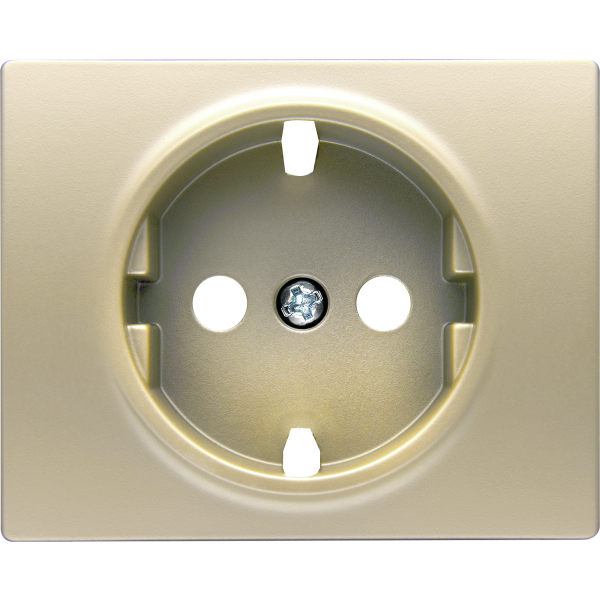 Mega, tapa base enchufe seguridad dorado malta