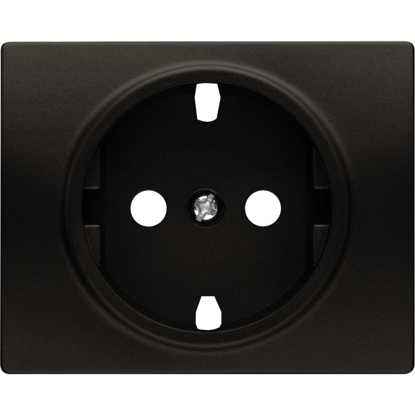 Mega, tapa base enchufe seguridad marron samoa