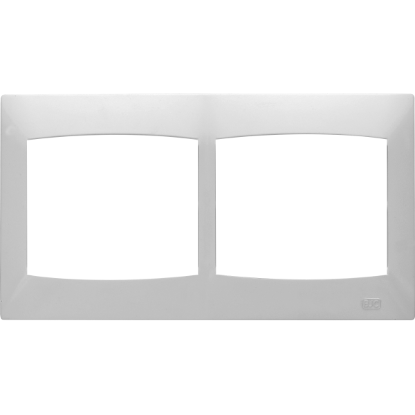 Coral, marco 2 elementos horizontal sin bastidor, blanco