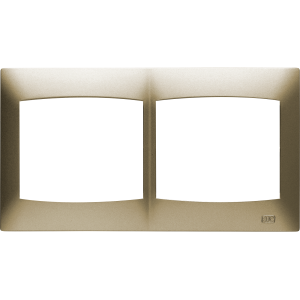 Coral, marco 2 elementos horizontal sin bastidor, dorado perlado