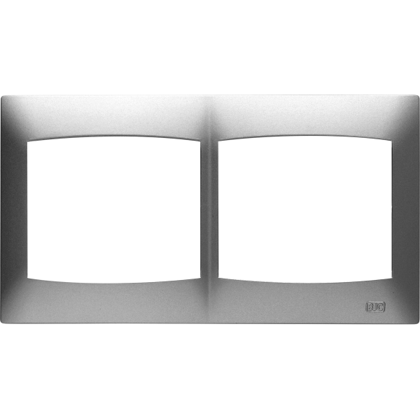 Coral, marco 2 elementos horizontal sin bastidor, plata luna