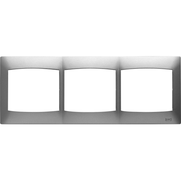 Coral, marco 3 elementos horizontal sin bastidor, plata luna