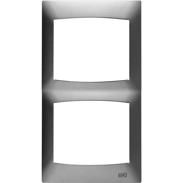 Coral, marco 2 elementos vertical sin bastidor, gris sombra