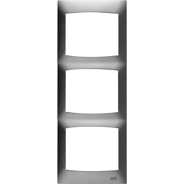 Coral, marco 3 elementos vertical sin bastidor, gris sombra