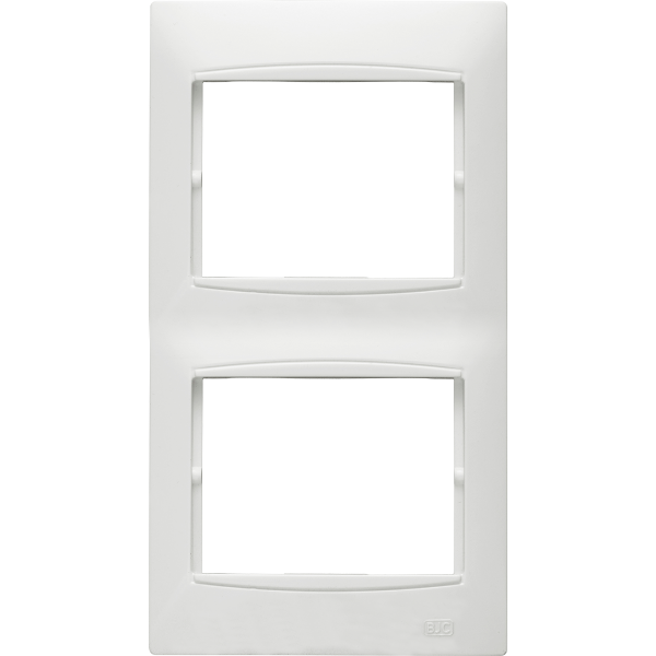 Coral, marco 2 elementos vertical embellecedor integrado, sin bastidor blanco