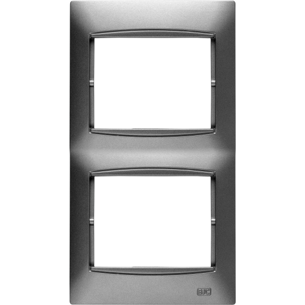 Coral, marco 2 elementos vertical embellecedor integrado, sin bastidor gris sombra