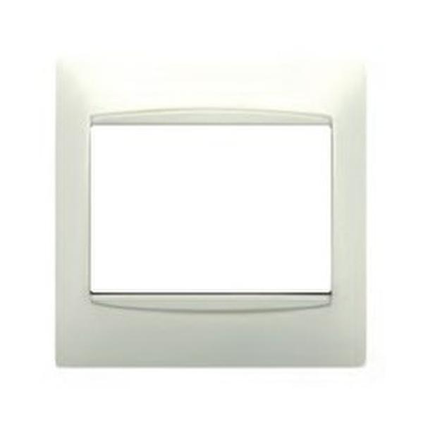 Coral, marco 3 elementos vertical embellecedor integrado, sin bastidor blanco