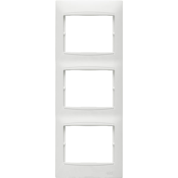 Coral, marco 3 elementos vertical embellecedor integrado, sin bastidor blanco