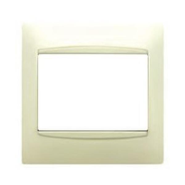PLACA 3 ELEMENTOS VERTICAL SERIE CORAL EMBELLECEDOR SIN BASTIDOR EN BEIGE