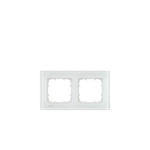 Miro cristal, marco 2, blanco