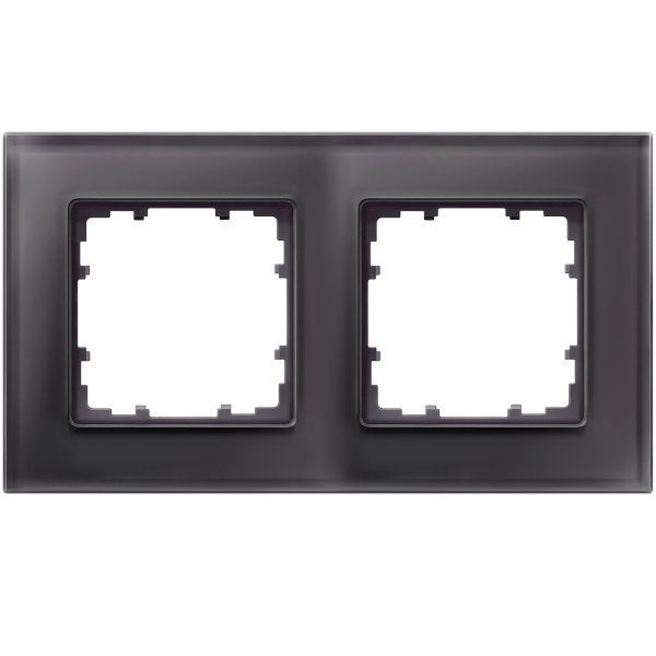 Miro, marco de cristal de 2 elementos, negro