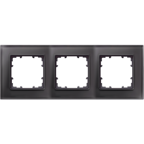 Miro, marco de cristal de 3 elementos, negro