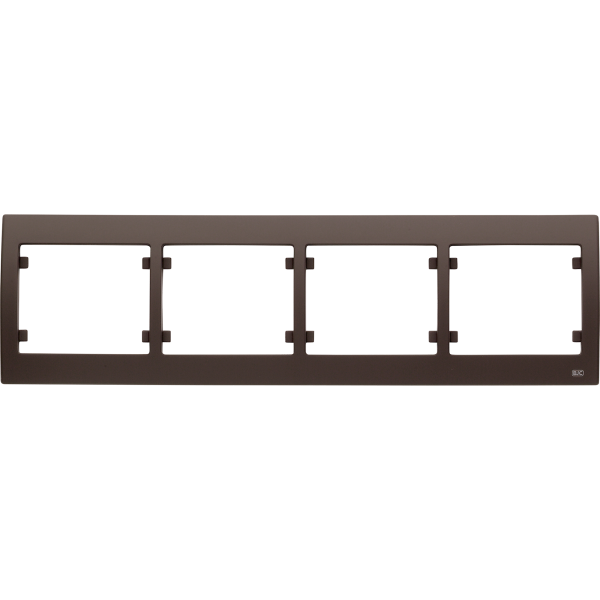 Iris, marco 4 elementos horizontal, chocolate
