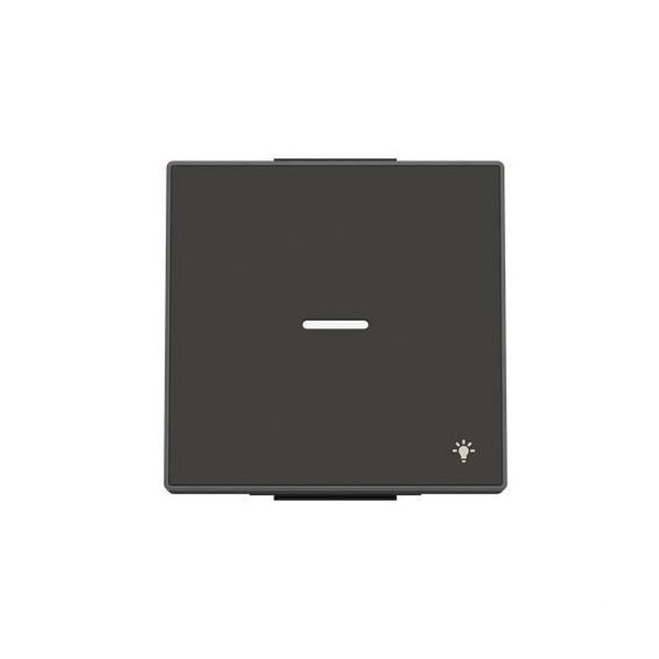 TECLA PULSADOR CON VISOR Y SMBOLO LUZ SKY NIESSEN NEGRO SOFT