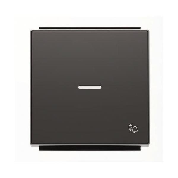 TECLA PULSADOR CON VISOR Y SMBOLO TIMBRE SKY NIESSEN NEGRO SOFT